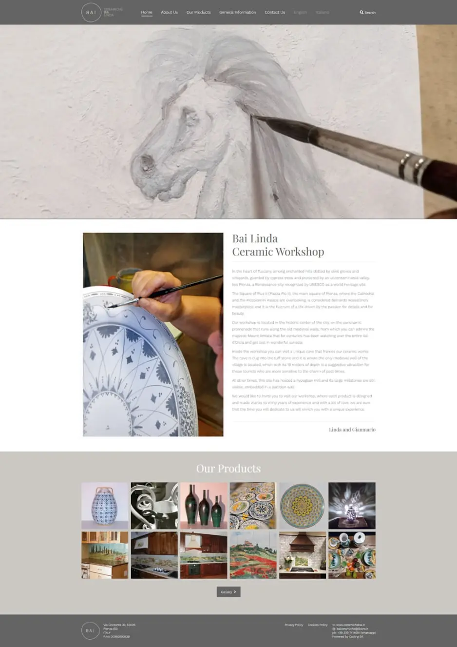 Sito web Ceramiche Bai