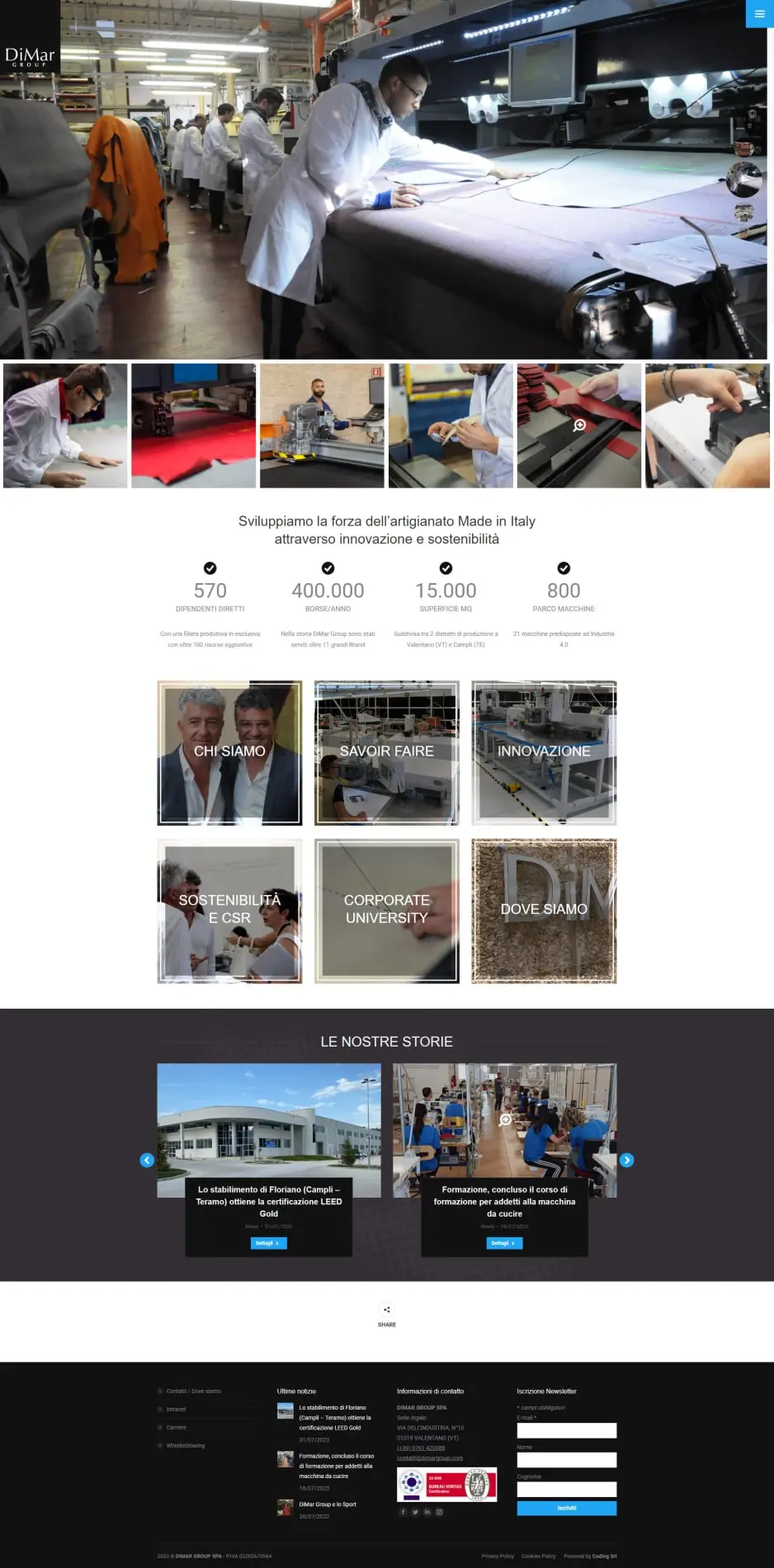 Sito web Dimar Group