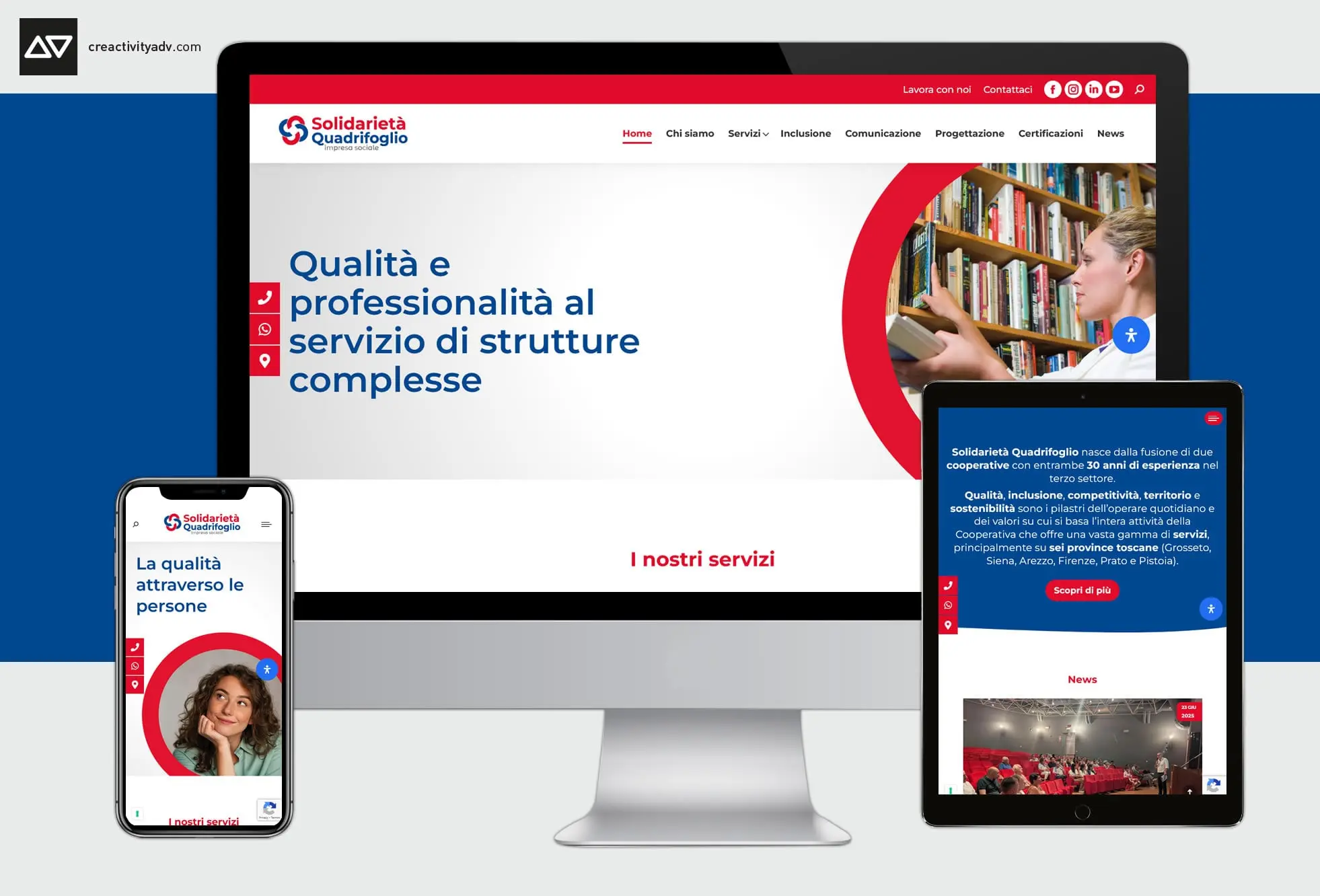 Sito web Solidarietà Quadrifoglio